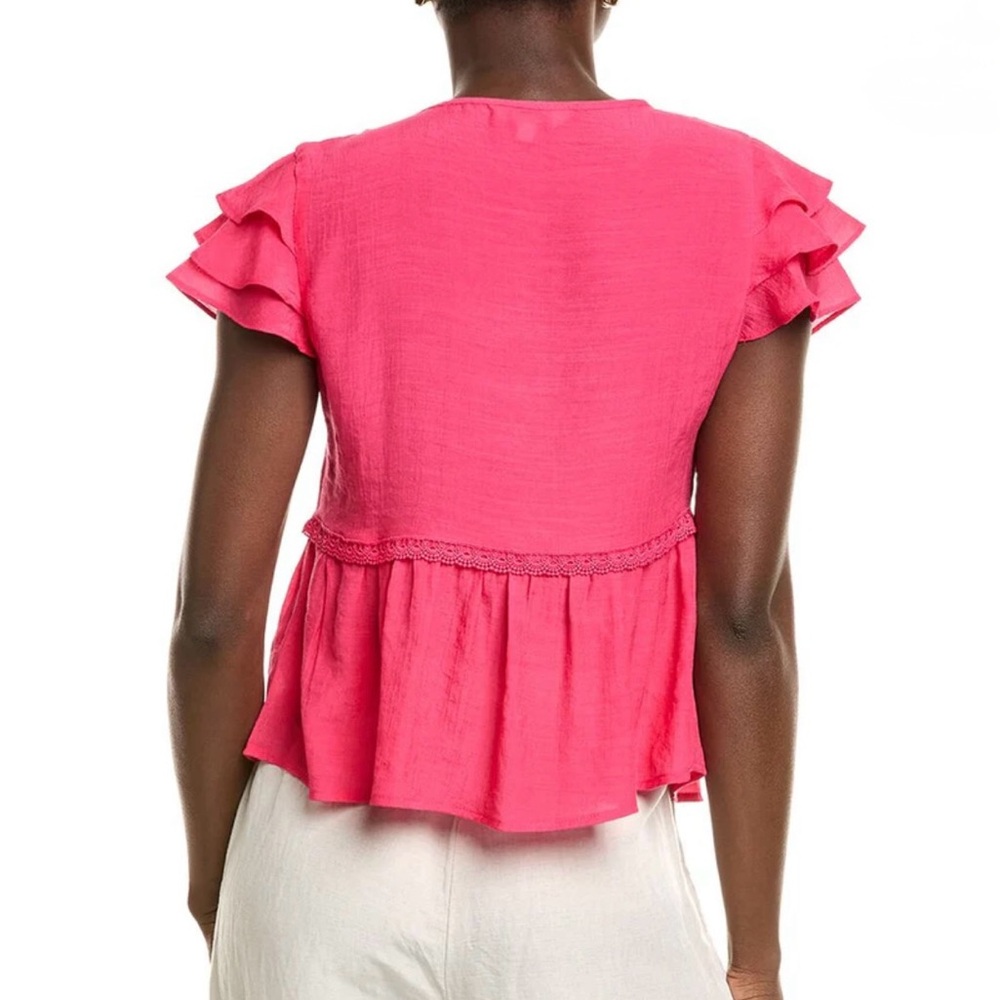 NWOT salmon pink Nanette Lepore blouse S - Picture 2 of 11